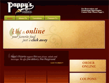 Tablet Screenshot of pappyspizzeria.com